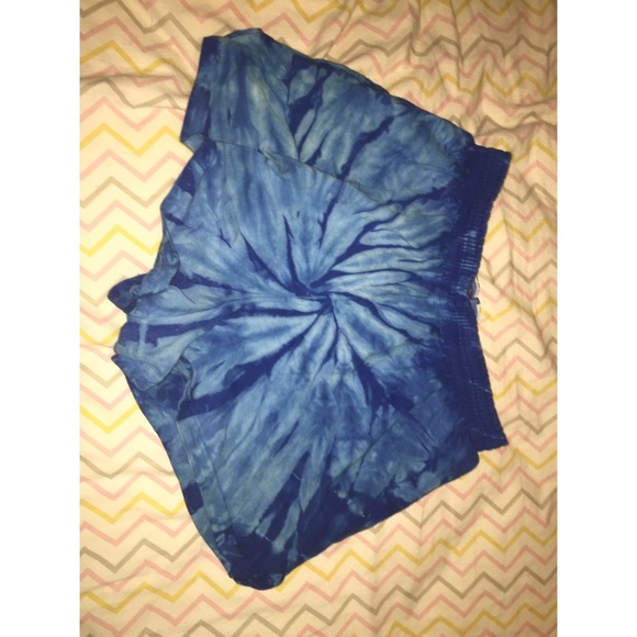 Blue tie dye shorts