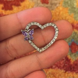 Sterling silver heart pendant