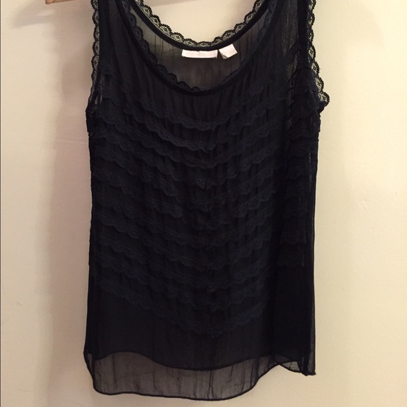 Black lace see-through top - Picture 4 of 4