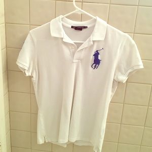 White Ralph Lauren Golf Polo