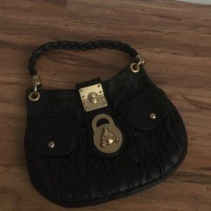 STEVEN by Steve Madden Black Leather Bag