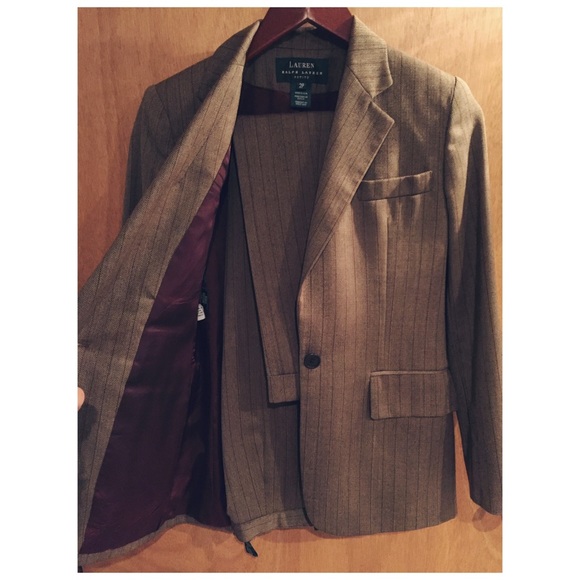 Ralph Lauren • Brown Pinstripe Women's Suit