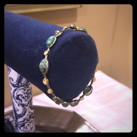 Alexis Bittar stone and crystal bangle