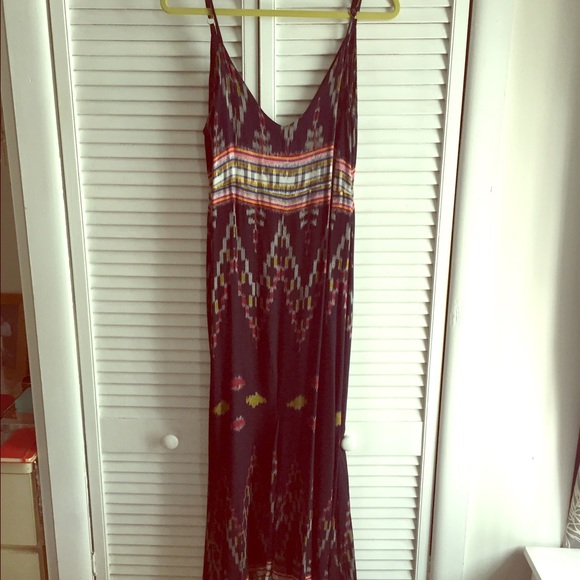 Bohemian print cotton maxi dress