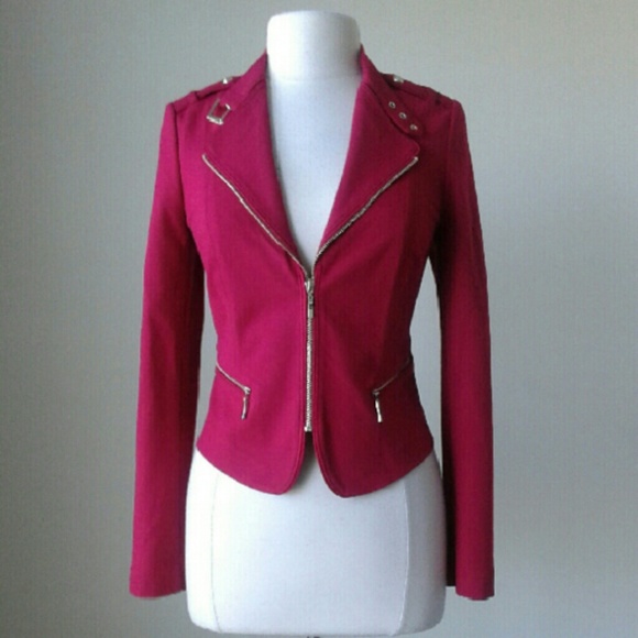 White House Black Market Jackets & Blazers - Red Ponte moto zipper jacket