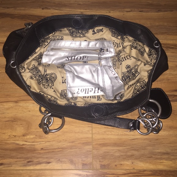 Black Genuine Leather Juicy Couture purse - Picture 2 of 4