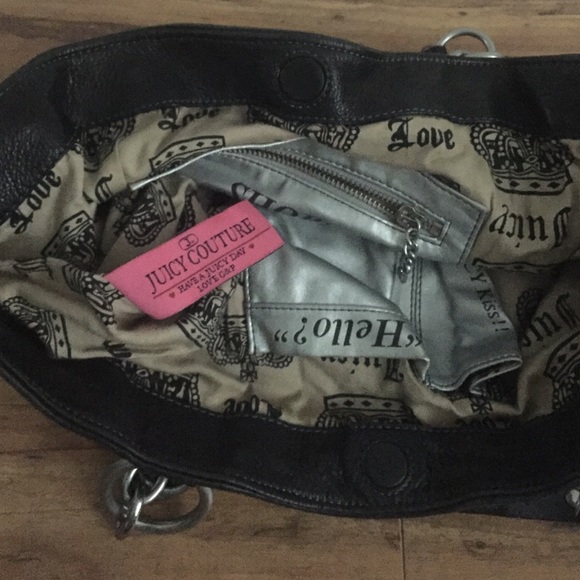 Black Genuine Leather Juicy Couture purse - Picture 3 of 4