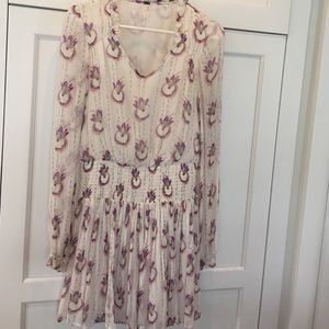 Free People Cream printed dress