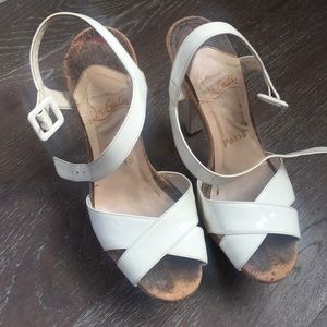 ✨AUTHENTIC✨ Christian Louboutin white sandals