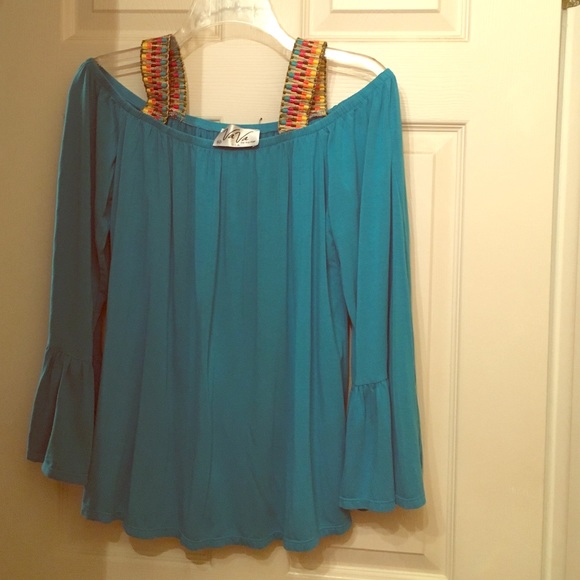 Vava by Joy Han bell sleeve off the shoulder top
