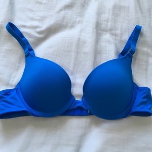 PINK Royal Blue Pushup Bra
