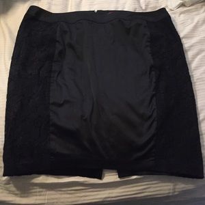 Plus size torrid black lace pencil skirt