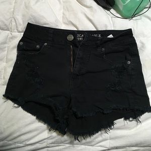 Black Distressed American Eagle Shorts