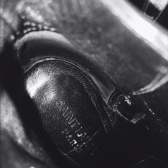 black Saint Laurent boots. - Picture 3 of 4