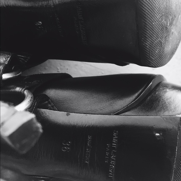 black Saint Laurent boots. - Picture 4 of 4