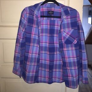 American Eagle plaid button down shirt