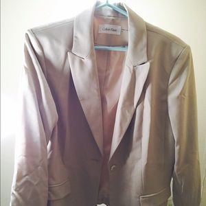 Calvin Klein beige suit jacket