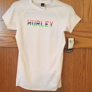 NWT brand new Hurley Women's swim top rash guard