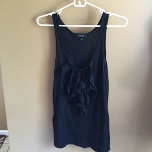 EXPRESS black tank top with ruffles-Size Small!