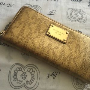 Gold Michael Kors wallet