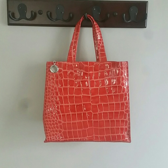 Red leather purse