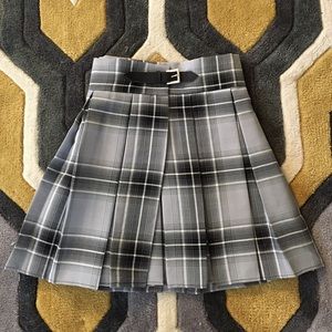 Deandri Nancy skirt in grey tartan, size Small