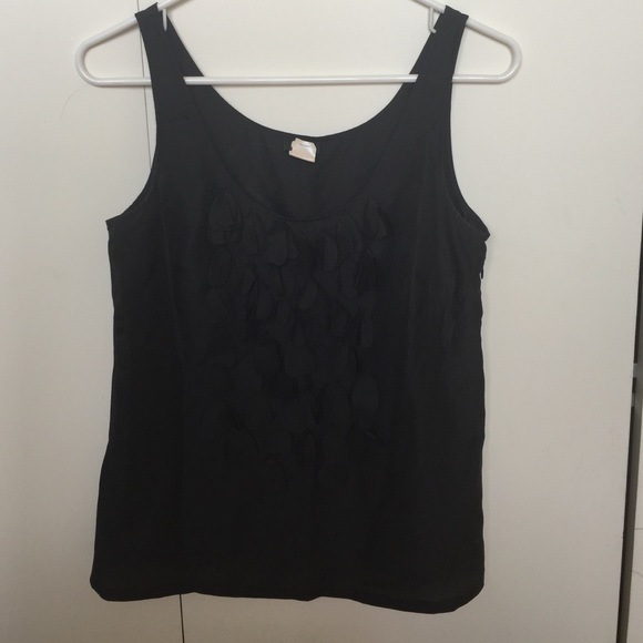 J crew black silk tank
