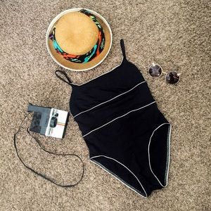 Black One Piece Classic Bathing Suit