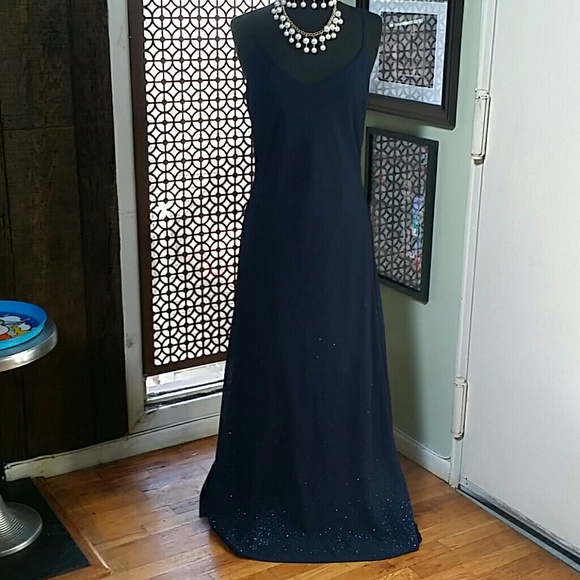 Gorgeous navy formal maxi gown worn once 10