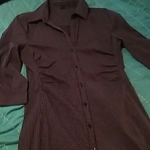 Express shirt dress button down pinstriped