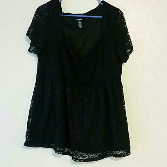 Lace empire waist shirt