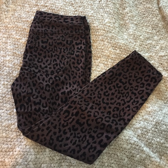 Free People Velvet Cheetah Pants