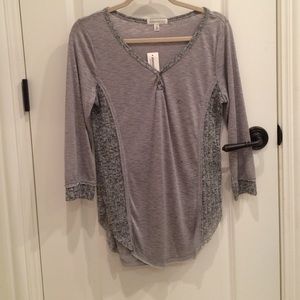 Soft gray Henley top