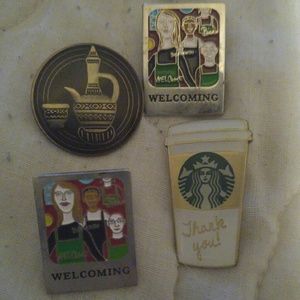 Lot of 4 starbucks pins