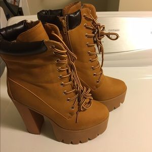 Timberland Style High Platform High Heels