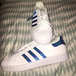 Blue Hologram Shell-Toe Adidas