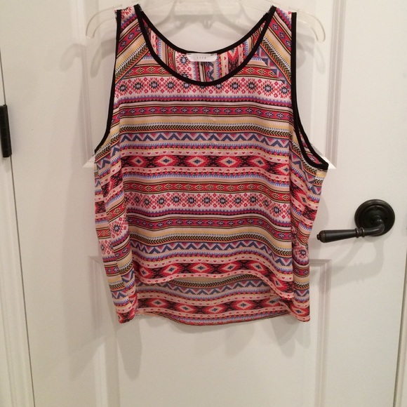 Bright Aztec print tank top