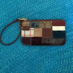 Authentic Coach Patchwork Wristlet Wallet