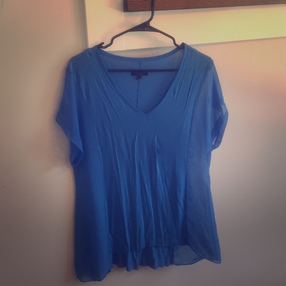 Rag & bone blue t shirt with silk sides