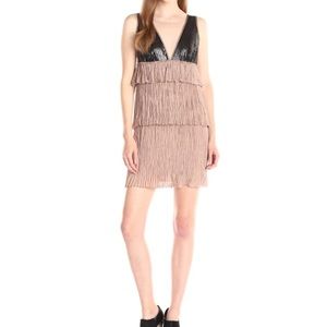 🆕 BCBG nude black sequined dress