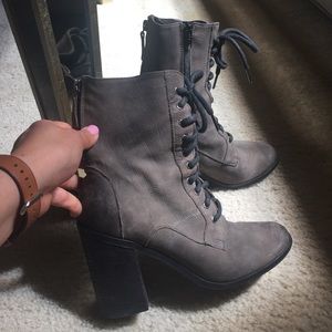 Beautiful gray booties!