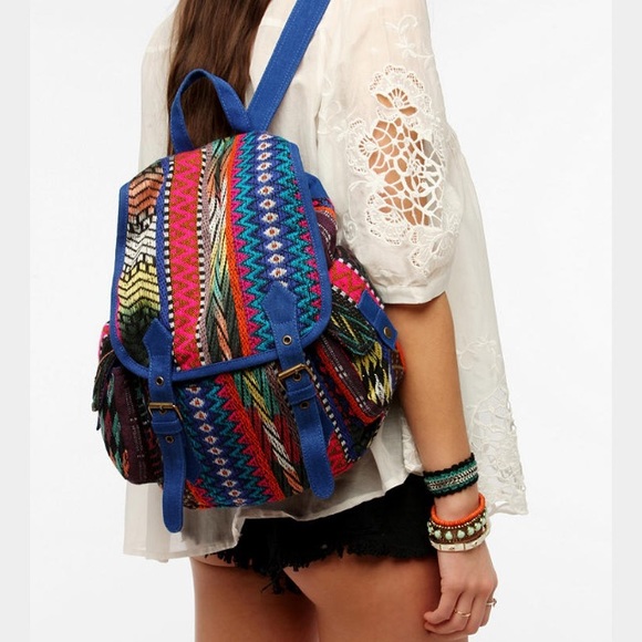 Urban Outfitters Handbags - Urban Outfitters Ecote Patterned Collage Backpack