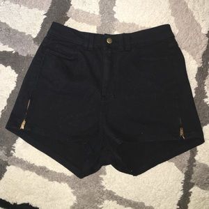 American Apparel High Waist Zip Short