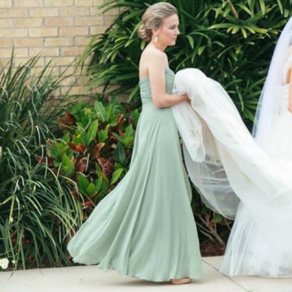 After Six sweetheart "pistachio" colored dress