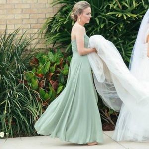 After Six sweetheart "pistachio" colored dress