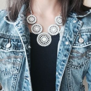 White Statement Necklace