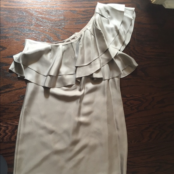 Grey Banana Republic one shoulder dress