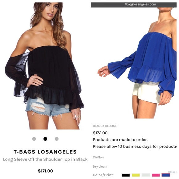 🎉HP🎉 T-bags Los Angeles Off the Shoulder Top - Picture 4 of 4