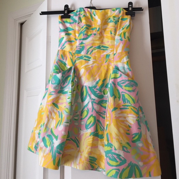 Lilly Pulitzer strapless blossom dress