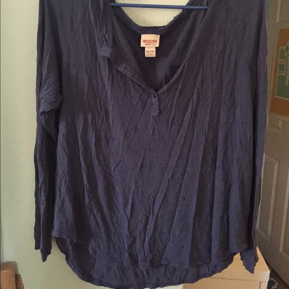 Dark dusty blue long sleeve t shirt from target